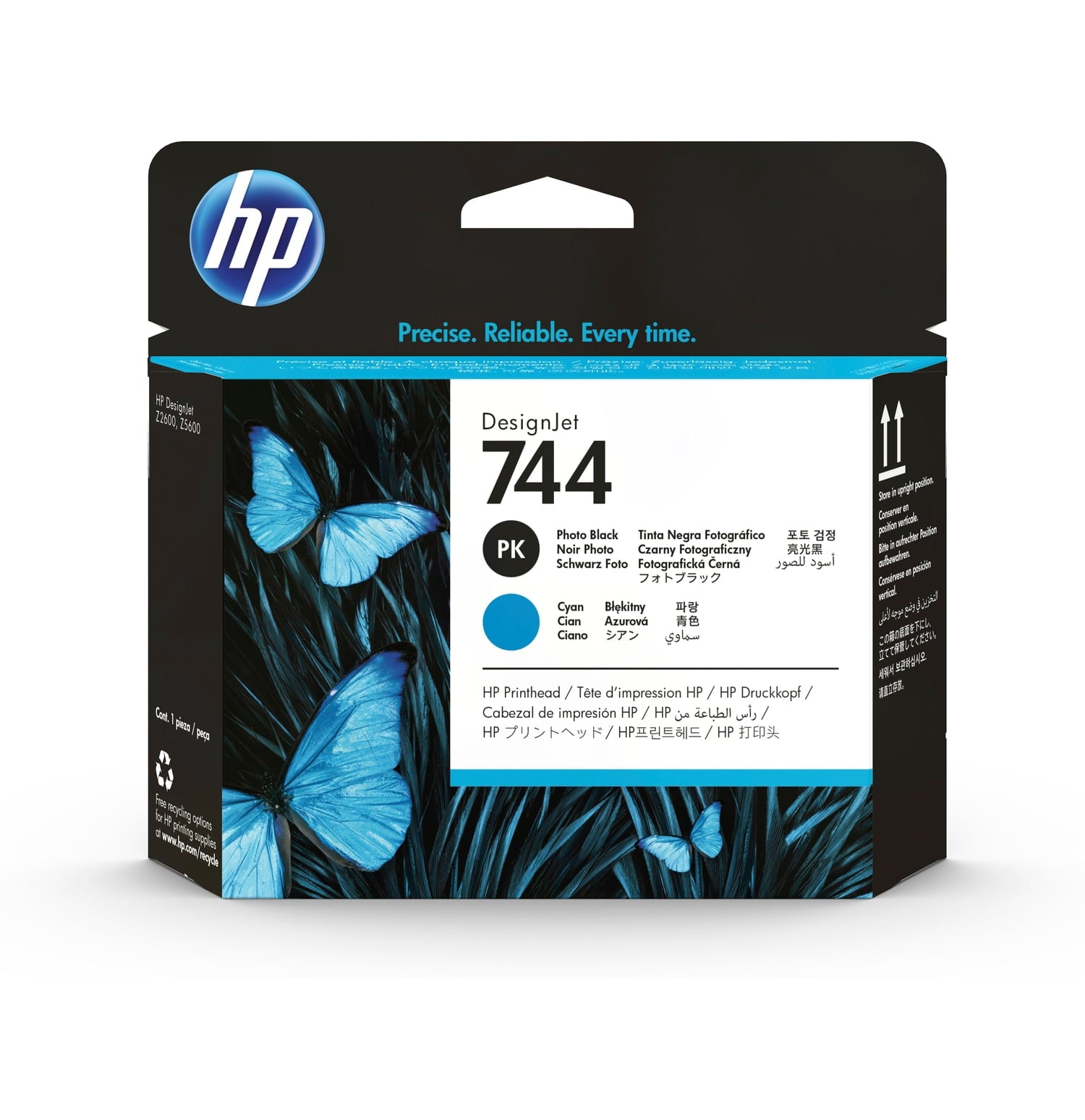 HP 744 Photo Black/Cyan DesignJet Printhead, F9J86A