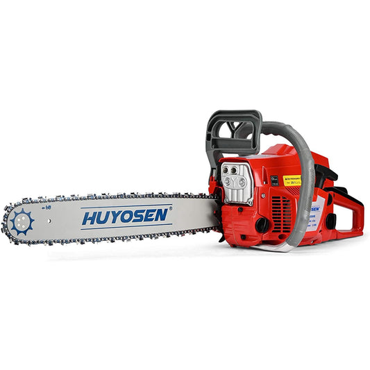 HUYOSEN 20” 62cc 2-Cycle Gas Powered Chainsaw, Automatic Oiling System, Low-Kickback Bar