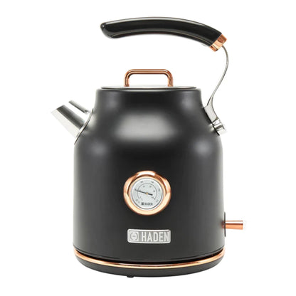 Haden Dorset 1.7 Liter Electric Water Kettle with Base, Putty & Chrome