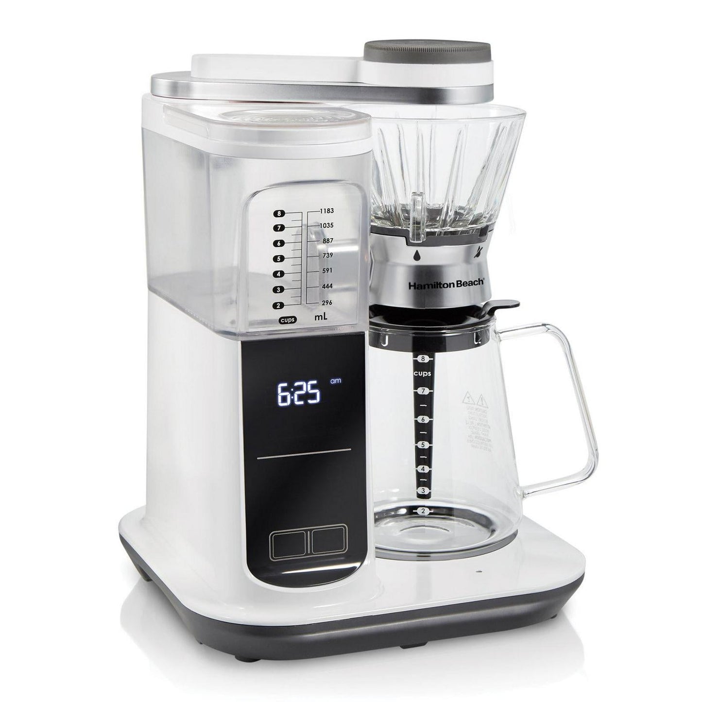 Hamilton Beach Convenient Craft Automatic or Manual Pour-Over 8-Cup Coffee Maker with 5 Strengths and Integrated Scale