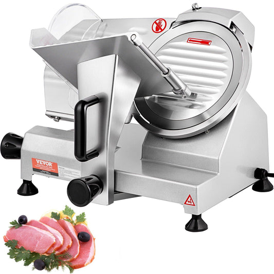 Heavy Duty 8 Inch Meat Slicer 200W, Commercial Electric Deli Slicer with Precision Adjustable Thickness (0-12mm), Ideal for Cheese, Bacon & Roast Beef