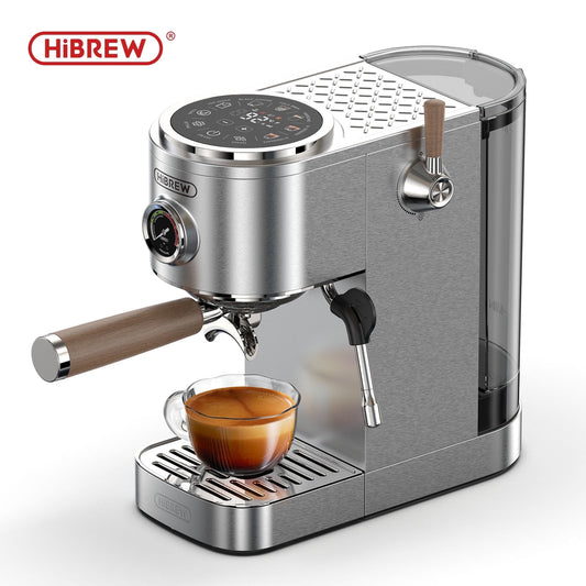 HiBREW H13 Semi-Automatic Espresso Maker - 6 Programmable Drink Modes, 1.3L Water Tank & Adjustable Pre-Infusion