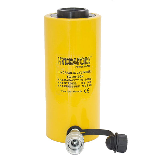 Hydraulic Single-acting Hollow Ram Cylinder (20tons - 4") (YG-20100K)