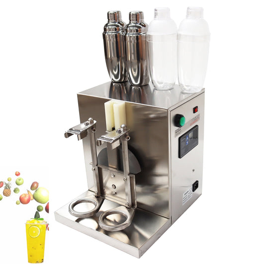 INTSUPERMAI Boba Tea Shaker Milk Shaking Machine Stainless Steel with 4 Cups