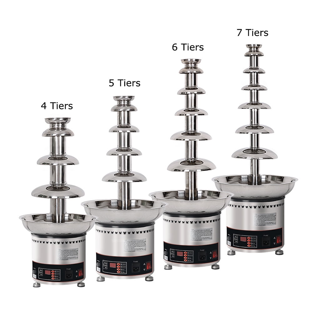 INTSUPERMAI Chocolate Melting Fountain Machine 4 Tiers Chocolate Waterfall Machine