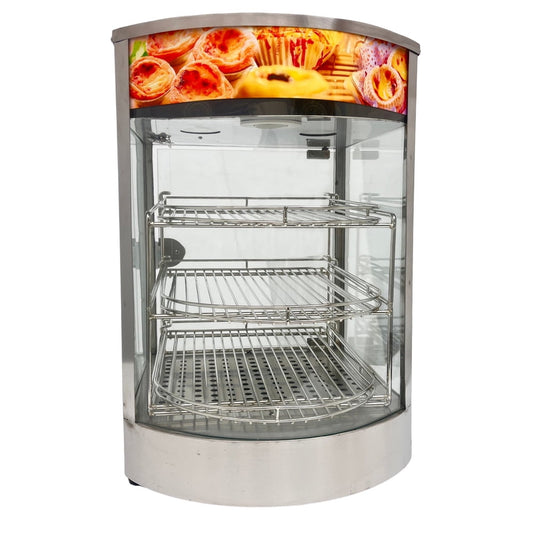 INTSUPERMAI Electric Food Warmer Display Cabinet Egg Tart Pizza Showcase 850W