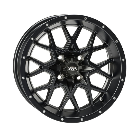 ITP Hurricane Matte Black ATV Wheel Front/Rear 12x7 4/110 (5+2) [12RB110]