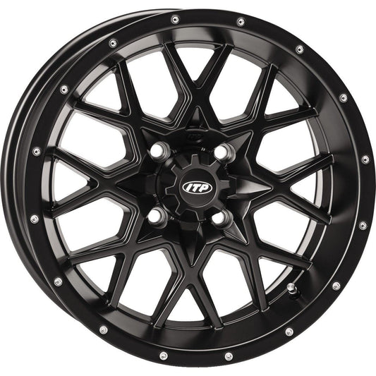 ITP Hurricane Matte Black ATV Wheel Front/Rear 12x7 4/137 (5+2) [12RB118]