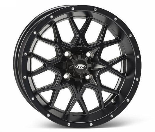 ITP Hurricane Matte Black ATV Wheel Front/Rear 12x7 4/156 (4+3) [12RB113]