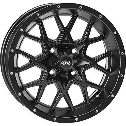 ITP Hurricane Matte Black ATV Wheel Rear 12x7 4/110 (2+5) [12RB111]