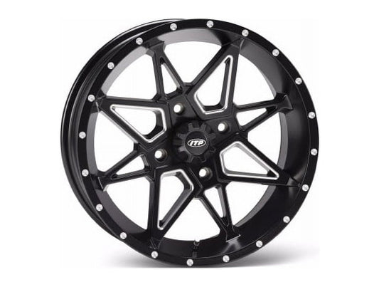 ITP Tornado Milled/Black ATV Wheel Front/Rear 14x7 4/137 (5+2) [14TN18]