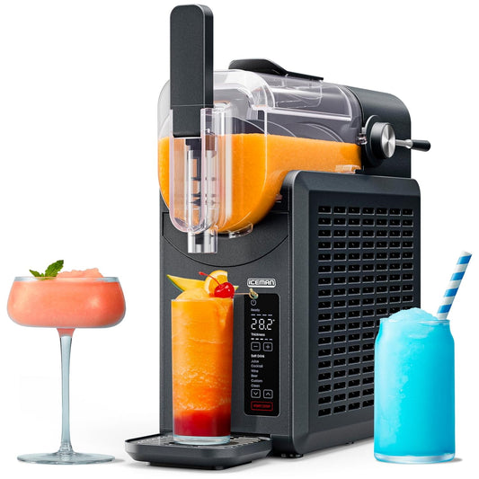 ICEMAN Slush-Ease 48 oz. Slushy Maker with Customizable Thickness - Black, New