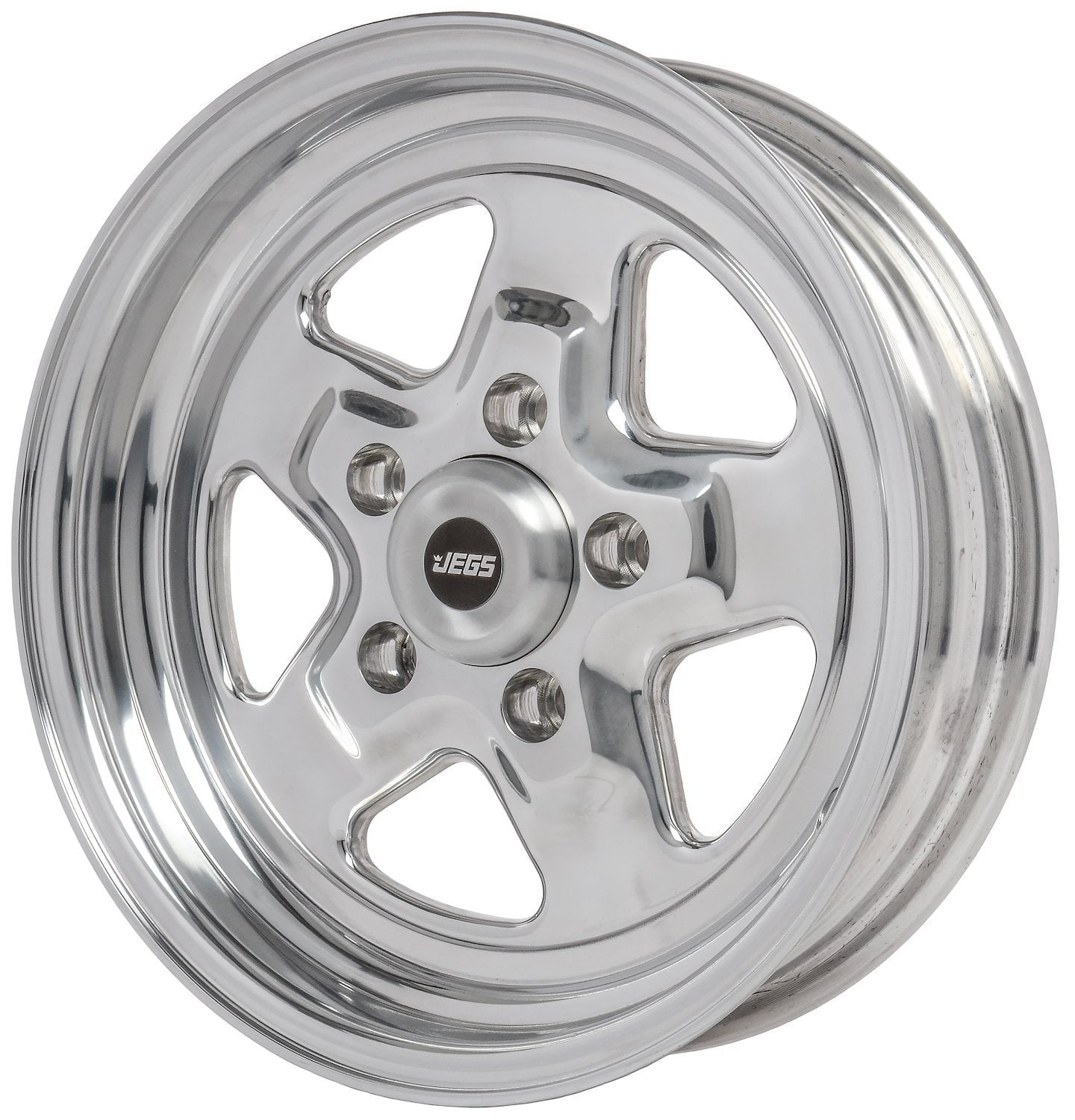 JEGS 66051 Sport Star 5-Spoke Wheel Size: 15 x 4 Bolt Pattern: 5 x 4.75 Back Spa