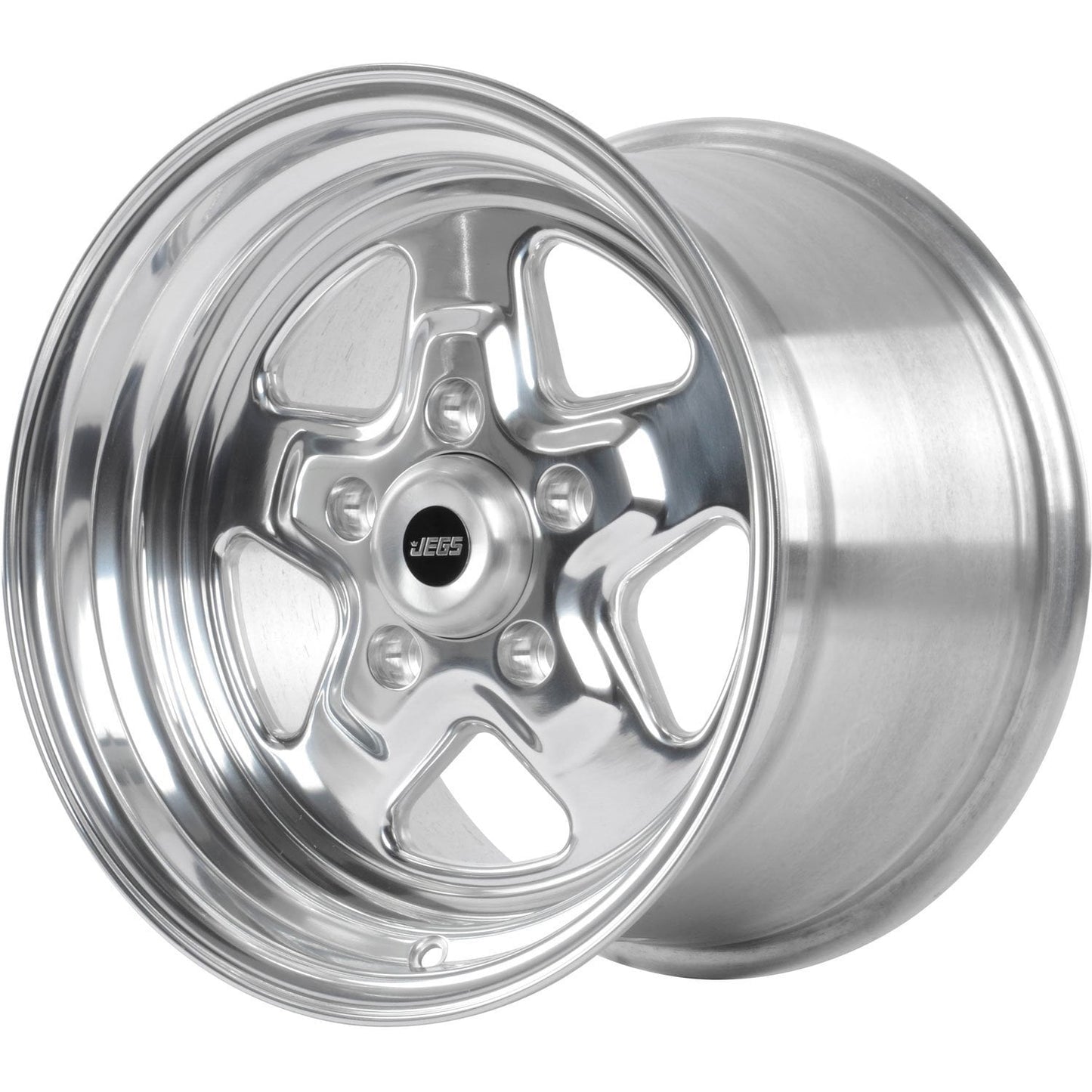 JEGS 66088 Sport Star 5-Spoke Wheel Size: 15 x 10 Bolt Pattern: 5 x 4.75 Back Sp