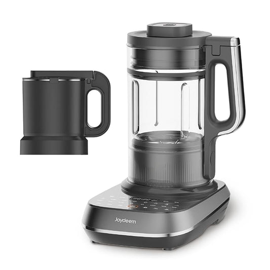 Joydeem Soymilk Maker Machine, Heated Blender with Grind Cup, Low Noise Variable Frequency Brushless Motor, 1.75L Capacity, Black, JD-B1Pro