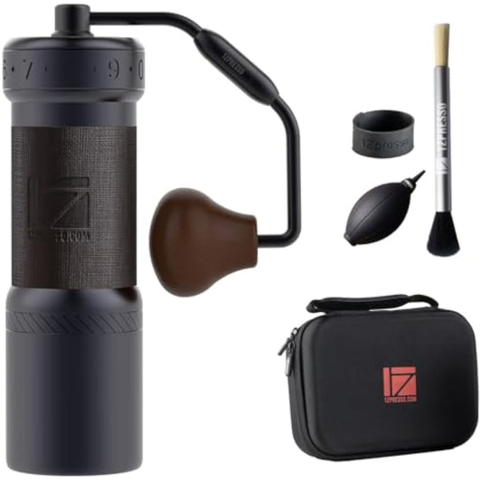 K-Ultra Manual Coffee Grinder with Carrying Case, Stainless Steel Burr, Foldable Handle