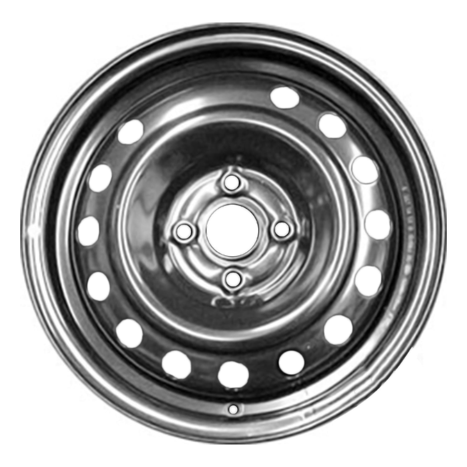 Remanufactured Painted Black Steel Wheel 15 x 5.5 fits 2012-2015 Kia Rio