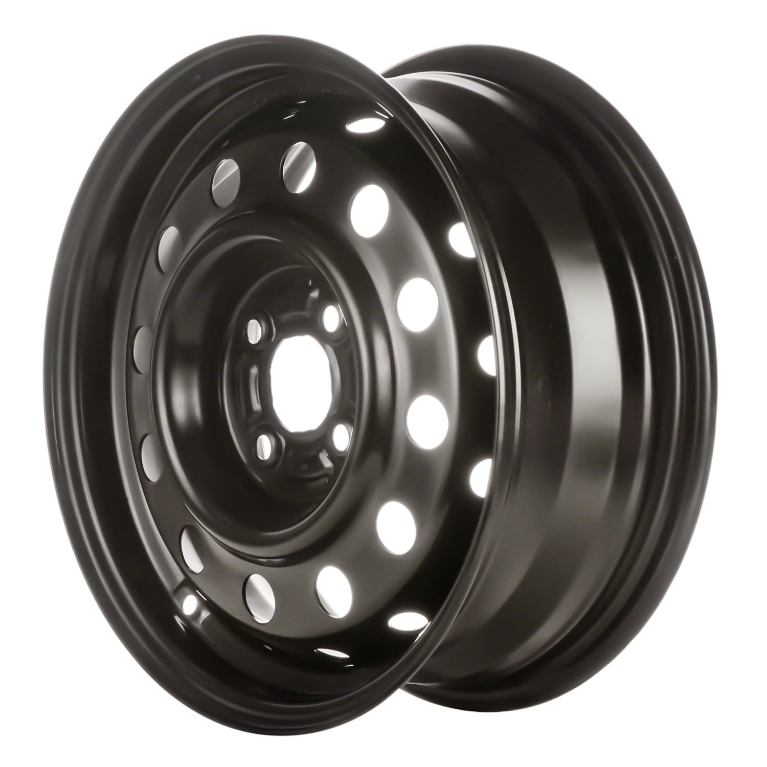 Remanufactured Painted Black Steel Wheel 15 x 6 9593549 fits 2003-2007 Saturn Ion