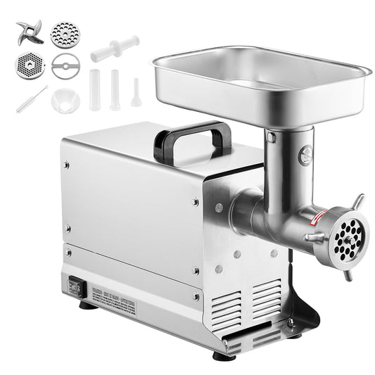 KFFKFF 11 Lbs/Min Heavy Duty Meat Grinder Electric Meat Grinder with 550W Max with Sausage Stuffer, Kubbe Kit, Vegetable Slicer & Shredder, Cheese Grater Home use, Sausage Stuffer