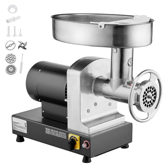 KFFKFF 6 Lbs/Min Heavy Duty Meat Grinder Electric Meat Grinder with 350W with Sausage Stuffer, Kubbe Kit, Vegetable Slicer & Shredder, Cheese Grater Home use, Sausage Stuffer