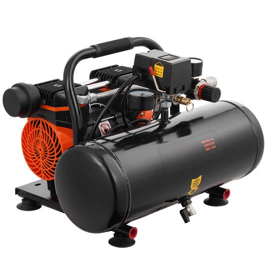 KFFKFF Air Compressor with 2 Gallon Steel Tank, 1HP & 2.1 CFM at 8bar, Oil-Free Operation & Maximum 120PSI, 81dB for Quiet Performance, Ideal for Auto Maintenance, Tire Filling