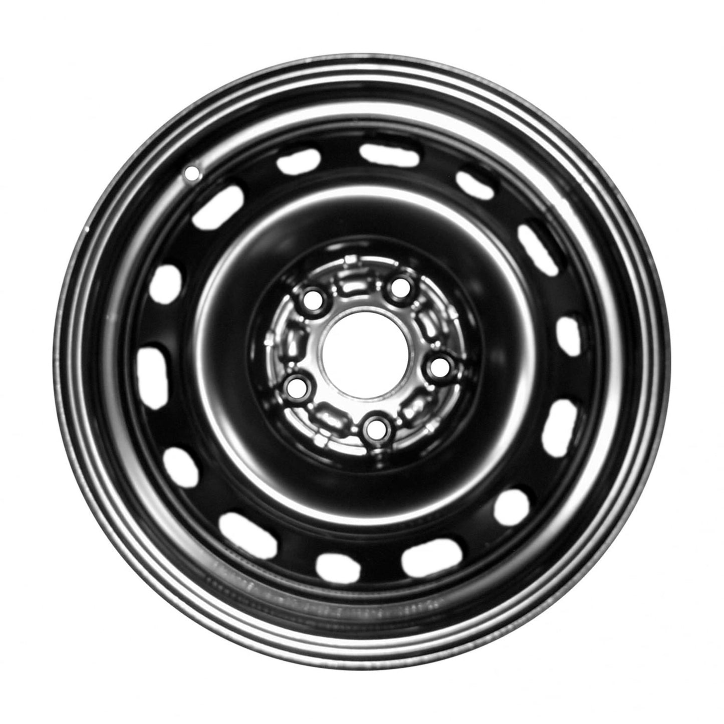 Kai 16 X 6.5 New Premium Replacement Steel Wheel Replica, Black, Fits 2004 - 2007 Mazda 3