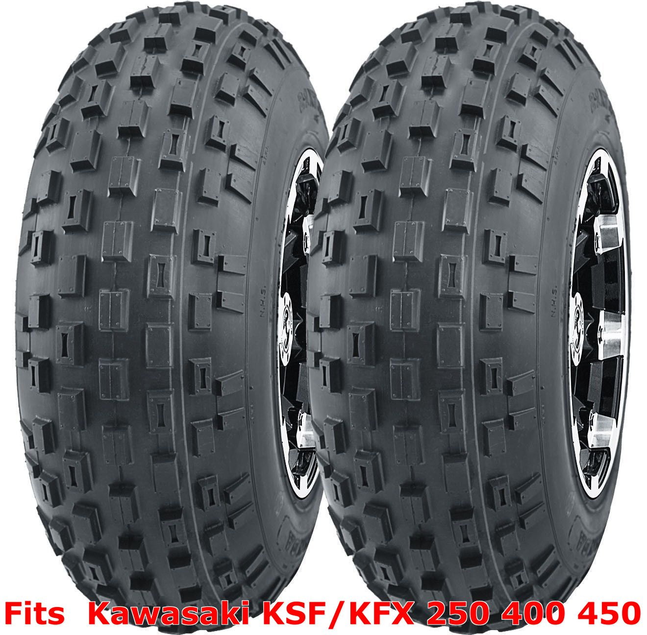 Kawasaki KSF/KFX 250 400 450 ATV 2 front 21x7-10 21x7x10 Knobby tires