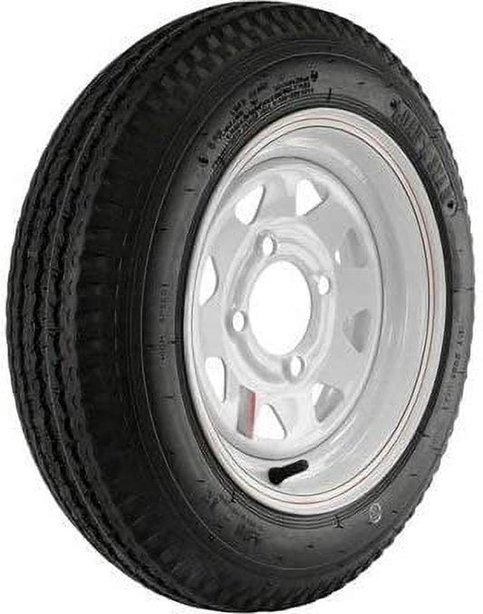 Kenda Loadstar 12in. Bias-Ply Trailer Tire and Wheel Assembly - 480-12, 4-Hole, Load Range C, Model Number DM412C-4C-I