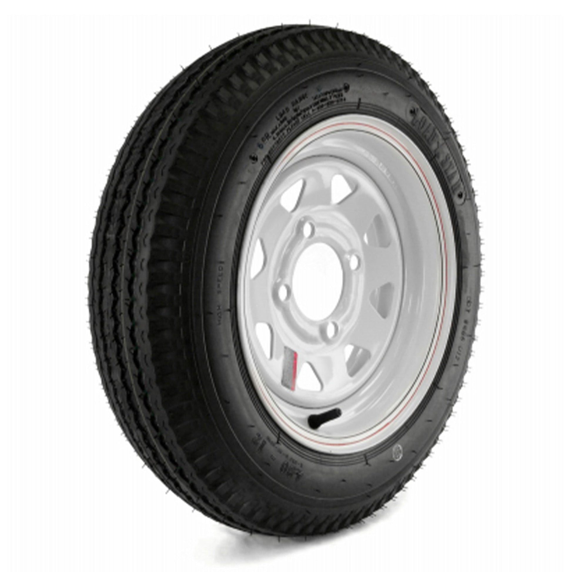 Kenda Loadstar 480-12 LRC Utility Trailer Tire & 4-Hole Custom Spoke Wheel