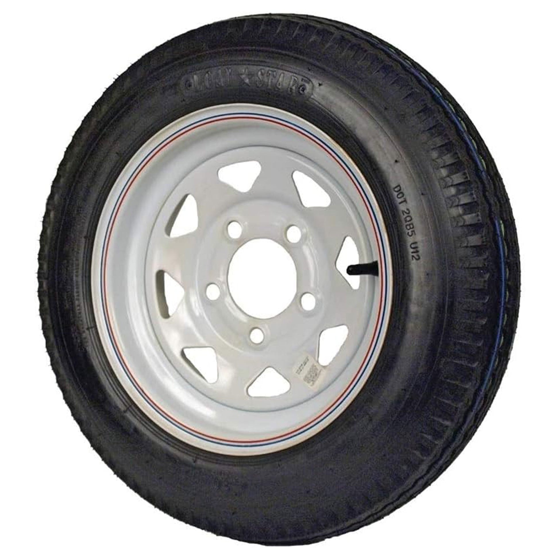 Kenda Loadstar 480-12 LRC Utility Trailer Tire & 5-Hole Custom Spoke Wheel