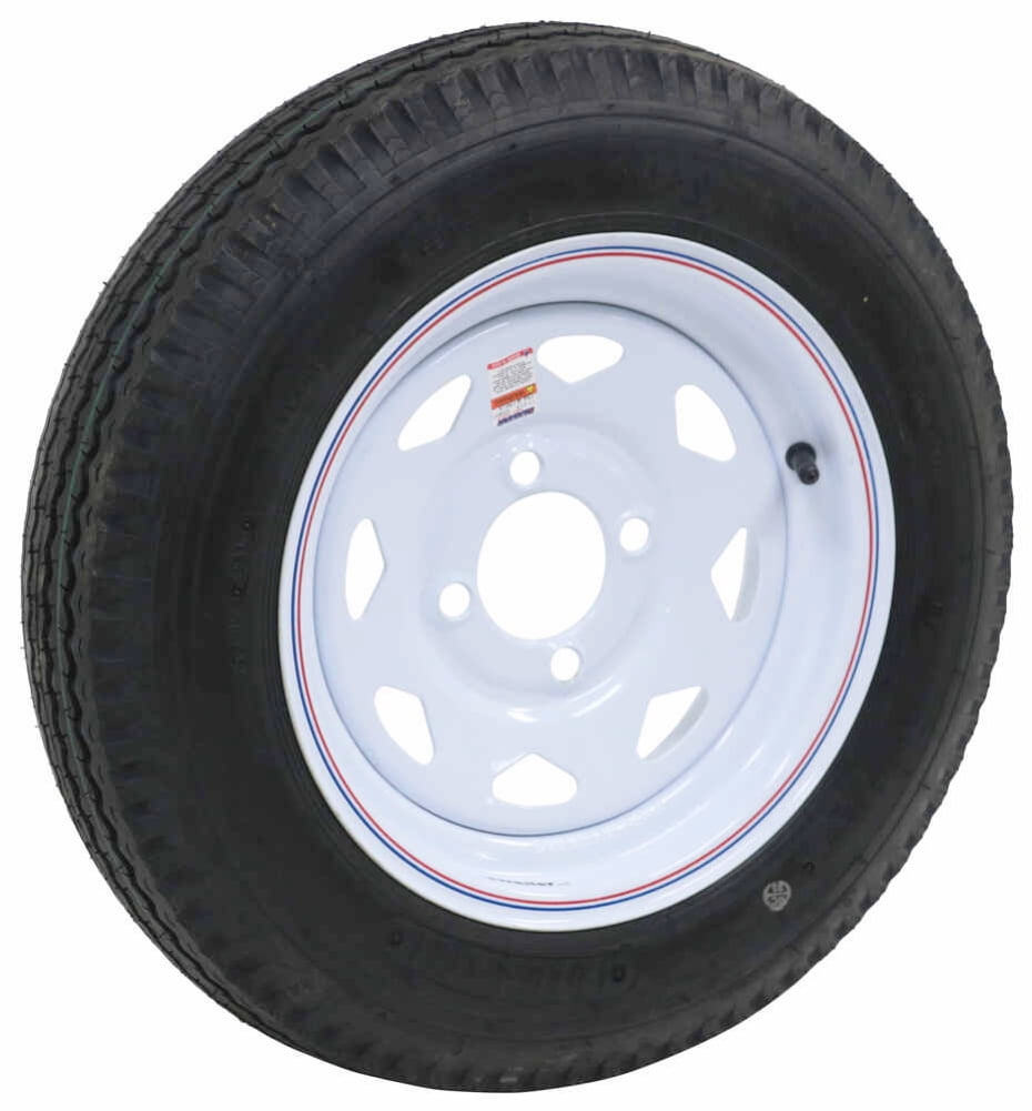 Kenda Loadstar K353 4.80-12 (B) Tire w/4 Hole White Spoke Wheel (30540)