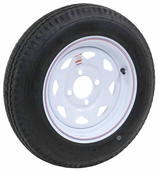 Kenda Loadstar K353 4.80-12 (B) Tire w/4 Hole White Spoke Wheel (30540)