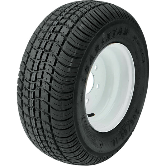 Kenda Loadstar K399 205/65-10 (C) Tire w/4 Hole Solid White Wheel (3H370)