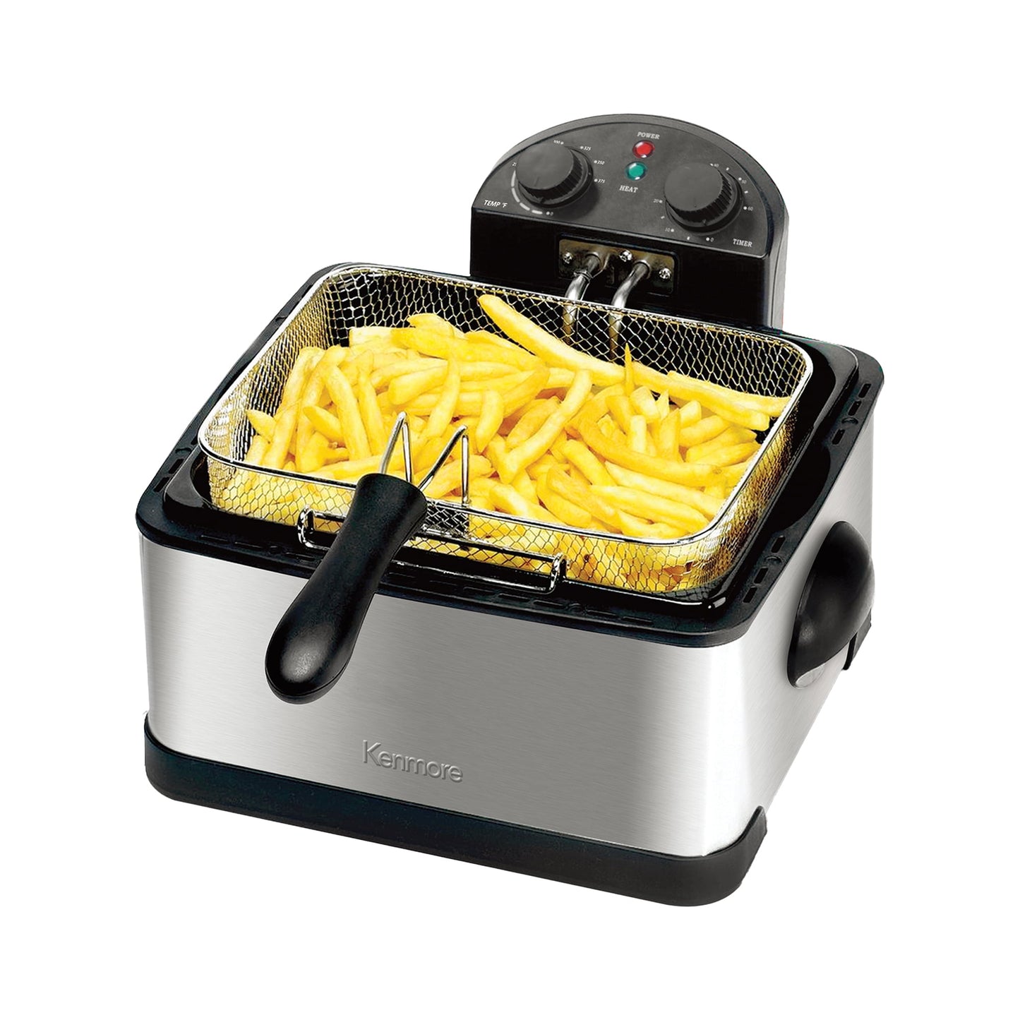 Kenmore Deep Fryer & 3 Frying Baskets 1700W 4L/17 Cup Stainless Steel