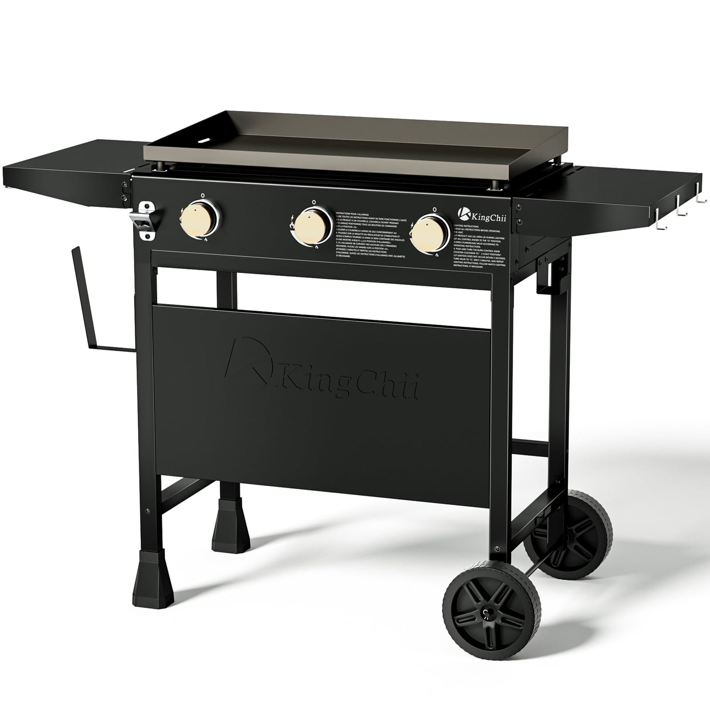 KingChii 3-Burner 28" Propane Griddles Outdoor Flat Top Gas Grill Griddle for Camping, Tailgating, BBQ, Parties, Backyard & Patio