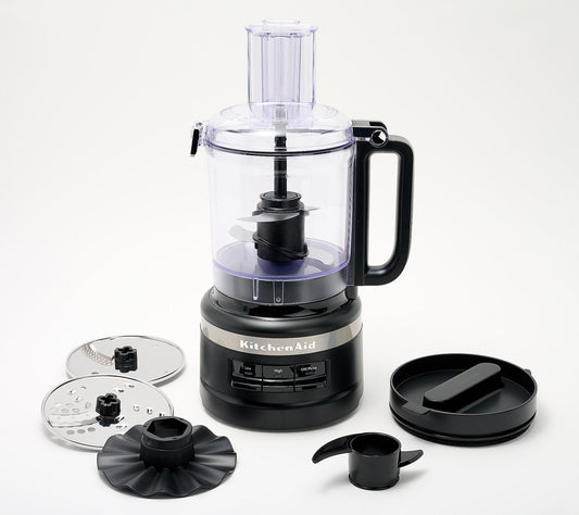 KitchenAid 9-Cup Food Processor Plus Julienne Disc Slice Shred Chop Stir Whipping Dough blade Black Matte