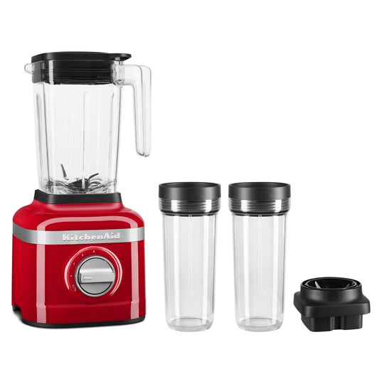 KitchenAid K150 3 Speed Ice Crushing Blender with 2 Personal Blender Jars, Passion Red, KSB1332