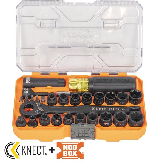 Klein Tools 65400KNECT KNECT Essential Pass Through Impact Socket Set