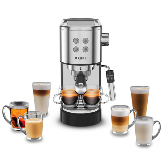 Krups Divine Pump Espresso Maker, Stainless Steel, XP444C50