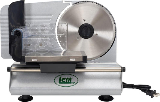LEM Products 7  Inch Electric Meat Slicer Machine with a Stainless Steel Serrated Blade