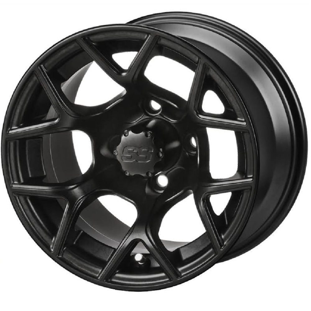 LSI Ninja 12x7 Golf Cart Wheel - Matte Black 3+4 [12162]
