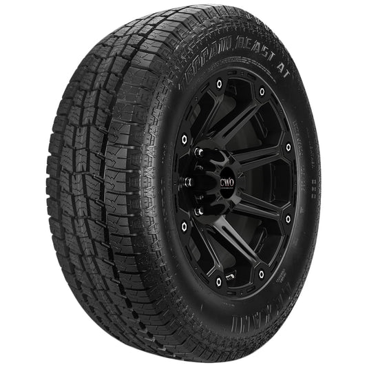 LT245/70R17 Lexani Terrain Beast AT 119S Load Range E Black Wall Tire