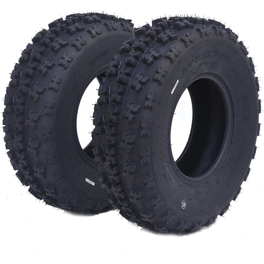 Ladcaser 2 Pack 20x10-9 ATV Tires, 6PR All Terrain 20x10-9 TL ATV UTV Trail Sand Mud Off-Road Tires, Tubeless, Black