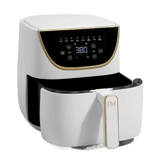 Large 6-quart Capacity, Non-stick And PFAS-free Manufacturing, Touchscreen Display, 8-in-1, Dishwasher Safe, White Air Fryer