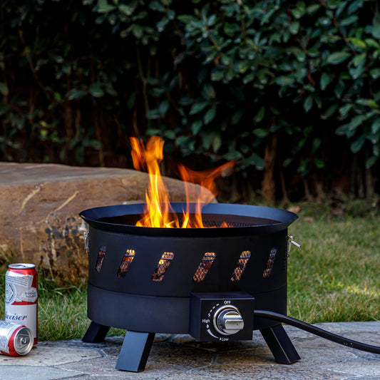 Lava Star Portable Propane Outdoor Fire Pit 17.3-Inch 50,000 BTU Camping Gas Firepit