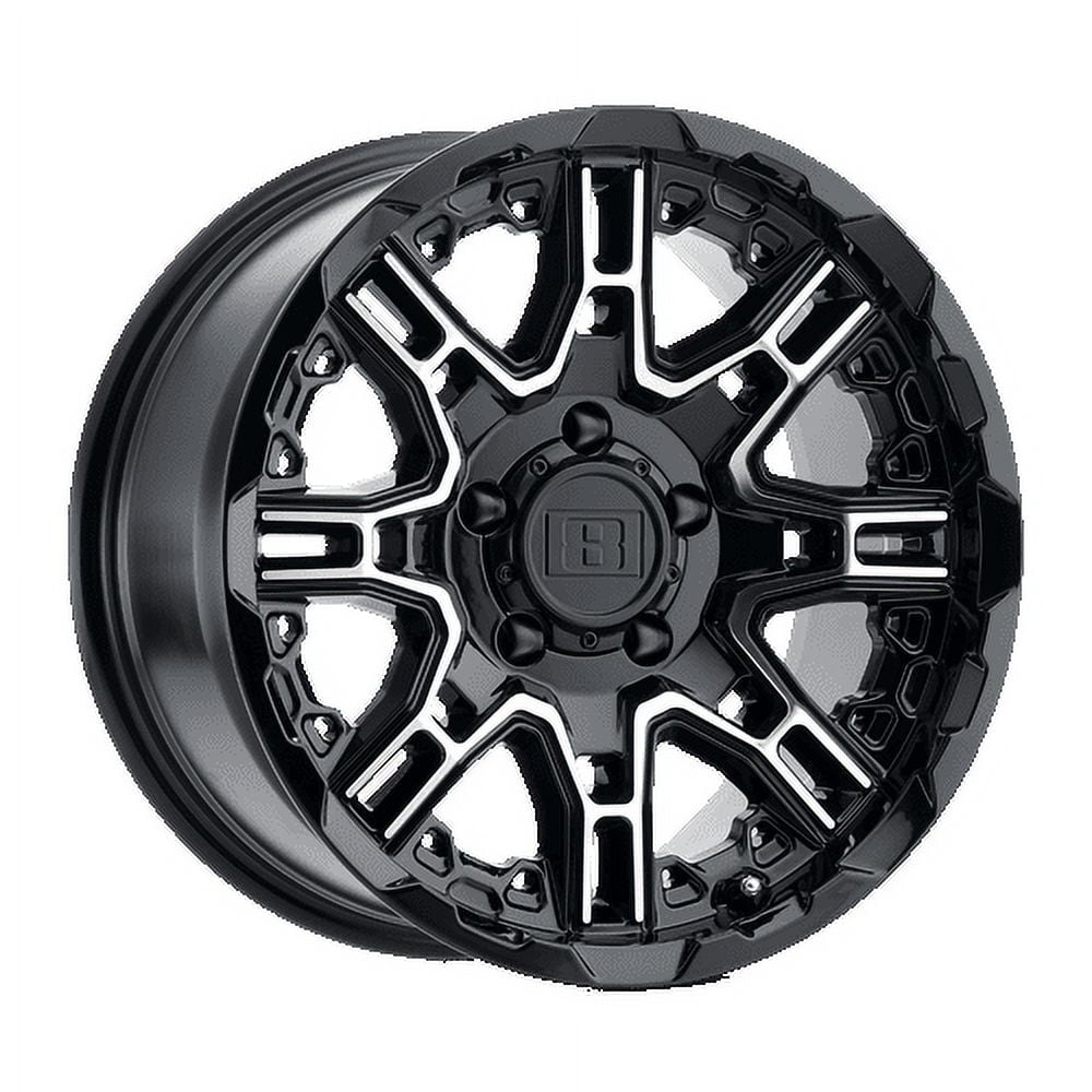 Level 8 Slingshot 16X8.5 6X135 -10Et 125.1Cb Gloss Black W/ Machined Face Wheel