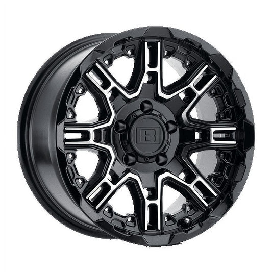 Level 8 Slingshot 16X8.5 6X135 -10Et 125.1Cb Gloss Black W/ Machined Face Wheel