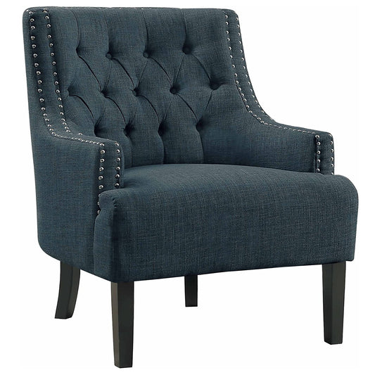 Lexicon Charisma Upholstered Accent Chair in Indigo
