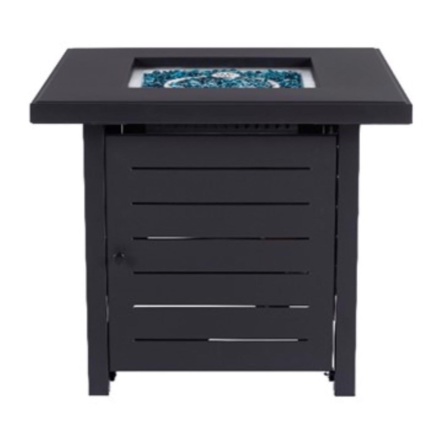 Living Accents Steel Square Propane Fire Pit Black 28"