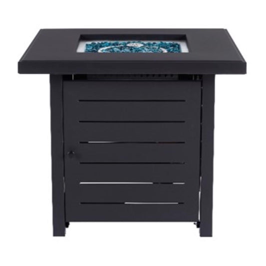 Living Accents Steel Square Propane Fire Pit Black 28"